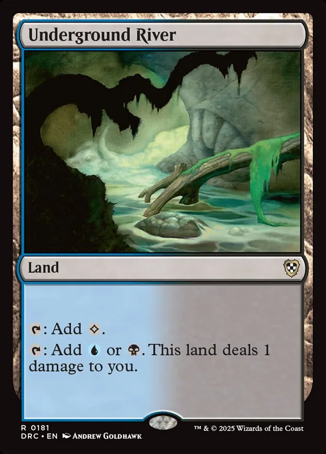 2025 Aetherdrift Commander Underground River rare #181 rare card image