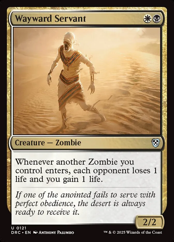 2025 Aetherdrift Commander Wayward Servant uncommon #121 uncommon card image