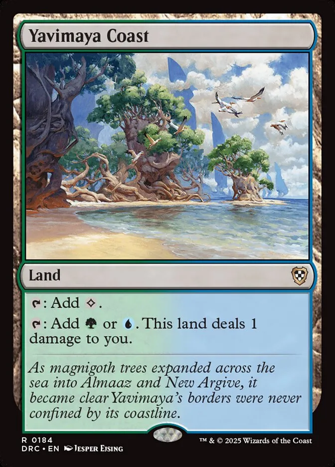 2025 Aetherdrift Commander Yavimaya Coast rare #184 rare card image
