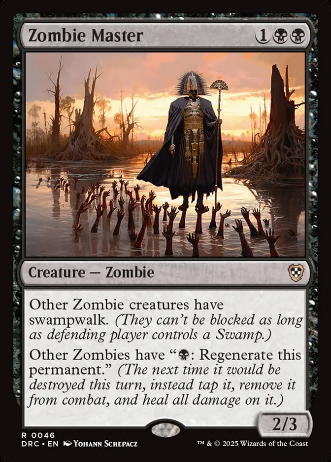 2025 Aetherdrift Commander Zombie Master rare #46 rare card image