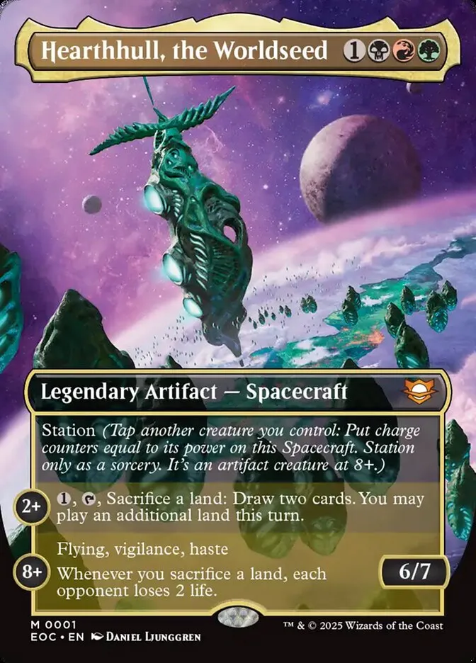 2025 Edge of Eternities Commander Hearthhull, the Worldseed mythic #1 mythic card image
