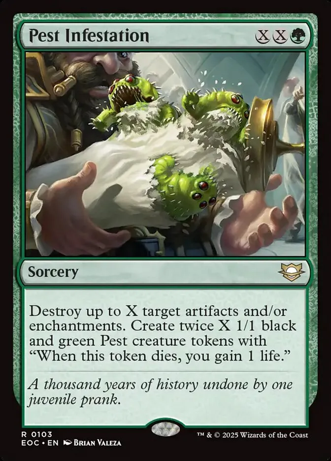 2025 Edge of Eternities Commander Pest Infestation rare #103 rare card image