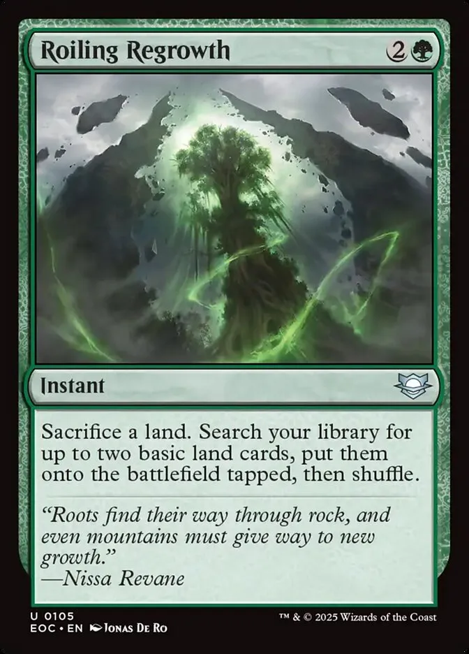 2025 Edge of Eternities Commander Roiling Regrowth uncommon #105 uncommon card image