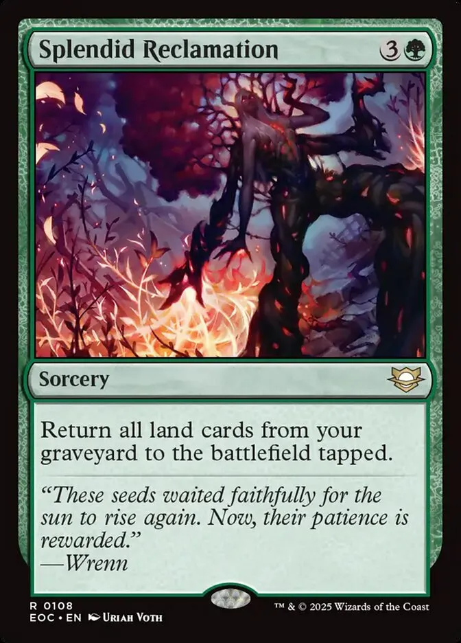 2025 Edge of Eternities Commander Splendid Reclamation #108 rare card image
