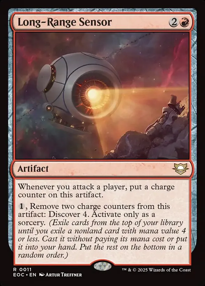 2025 Edge of Eternities Commander Long-Range Sensor rare #11 rare card image