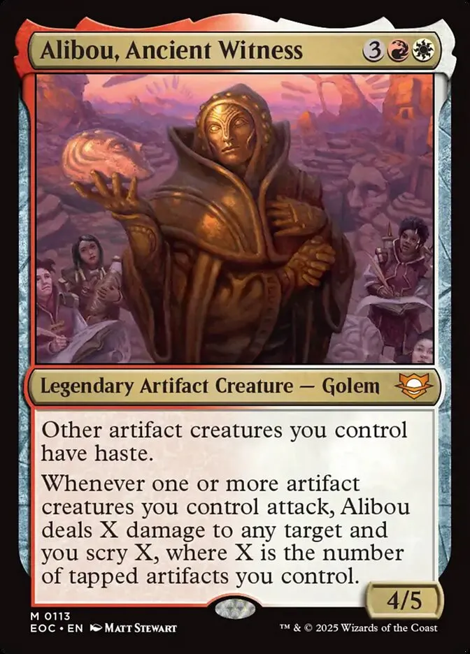 2025 Edge of Eternities Commander Alibou, Ancient Witness mythic #113 mythic card image