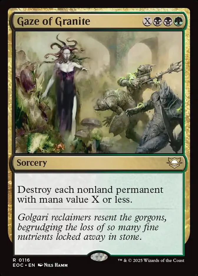 2025 Edge of Eternities Commander Gaze of Granite #116 rare card image