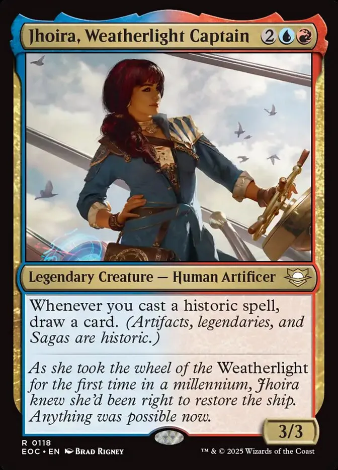 2025 Edge of Eternities Commander Jhoira, Weatherlight Captain #118 rare card image