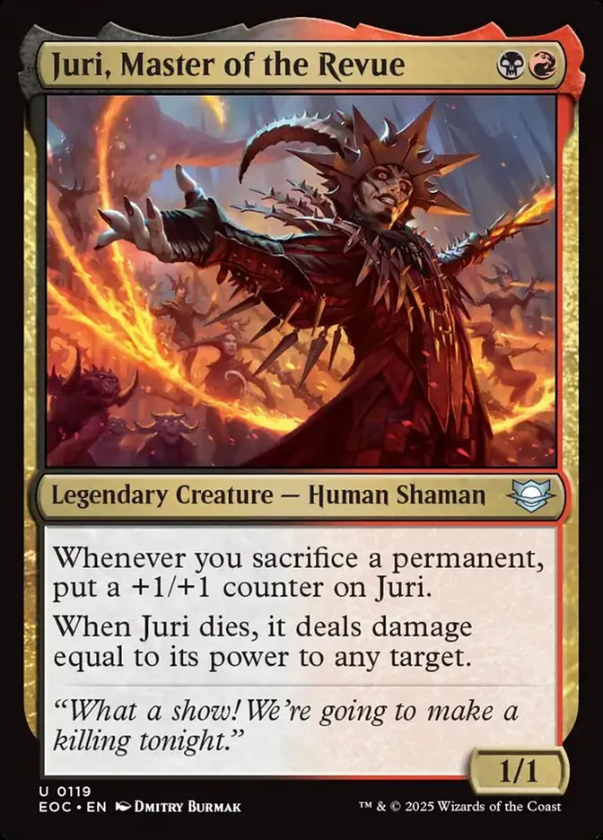 2025 Edge of Eternities Commander Juri, Master of the Revue uncommon #119 uncommon card image