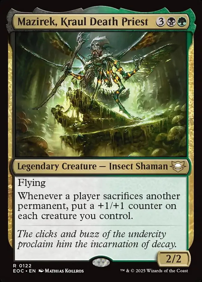 2025 Edge of Eternities Commander Mazirek, Kraul Death Priest #122 rare card image
