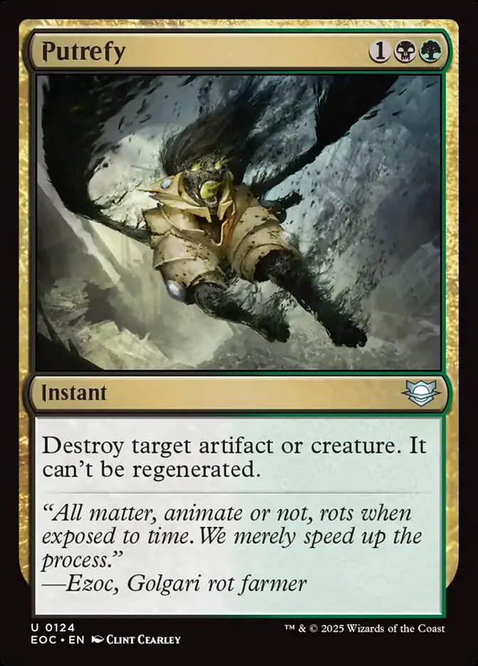 2025 Edge of Eternities Commander Putrefy uncommon #124 uncommon card image