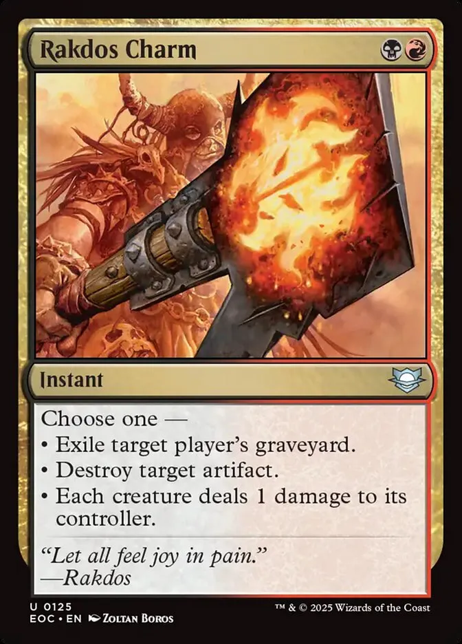 2025 Edge of Eternities Commander Rakdos Charm uncommon #125 uncommon card image