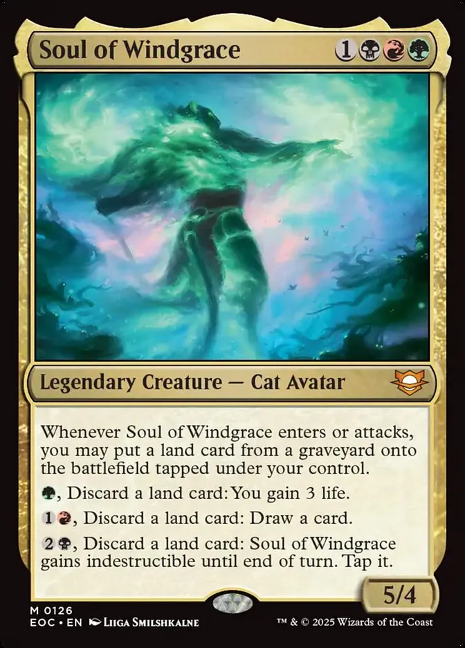 2025 Edge of Eternities Commander Soul of Windgrace mythic #126 mythic card image