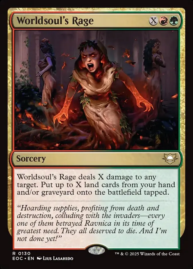 2025 Edge of Eternities Commander Worldsoul's Rage #130 rare card image