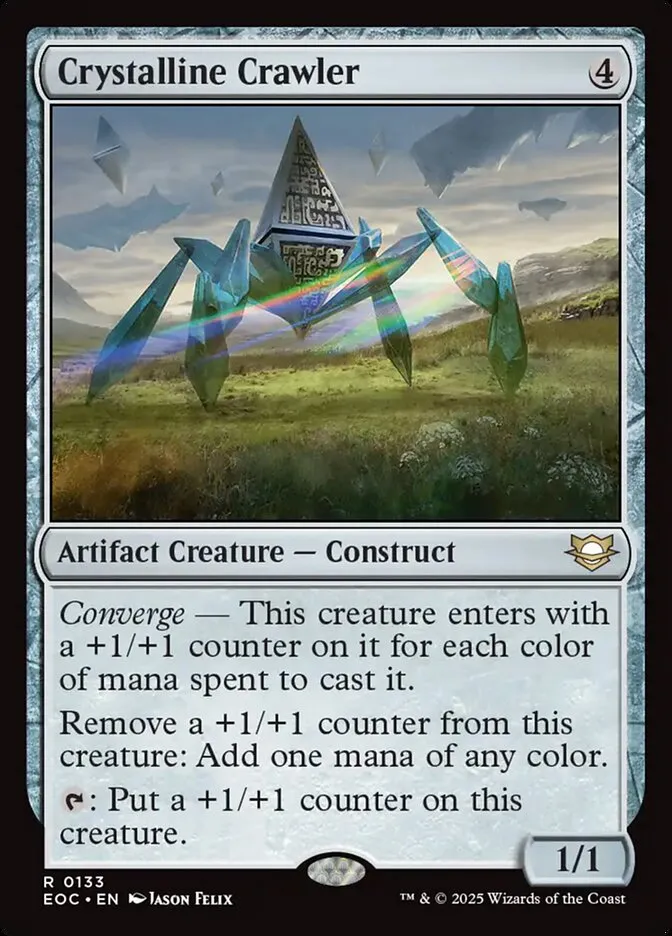 2025 Edge of Eternities Commander Crystalline Crawler #133 rare card image