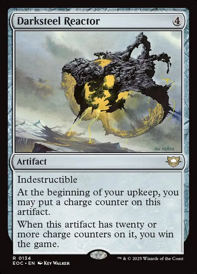 2025 Edge of Eternities Commander Darksteel Reactor #134 rare card image