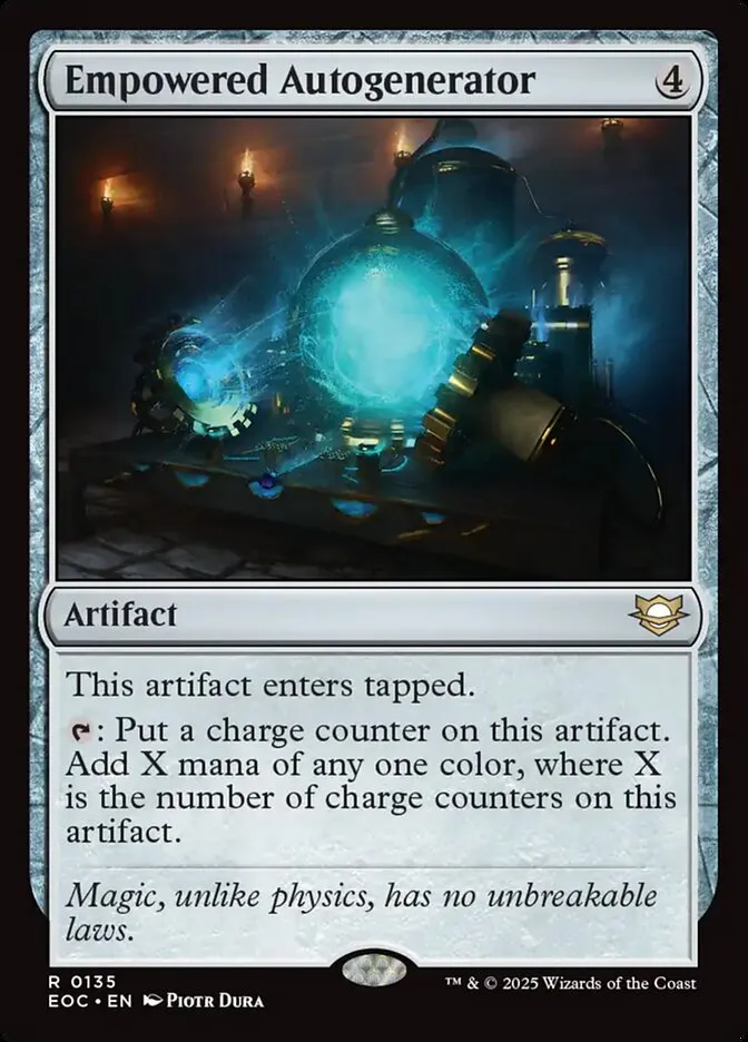 2025 Edge of Eternities Commander Empowered Autogenerator #135 rare card image