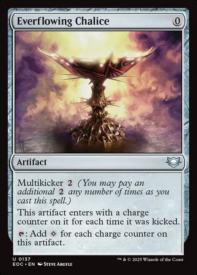 2025 Edge of Eternities Commander Everflowing Chalice uncommon #137 uncommon card image