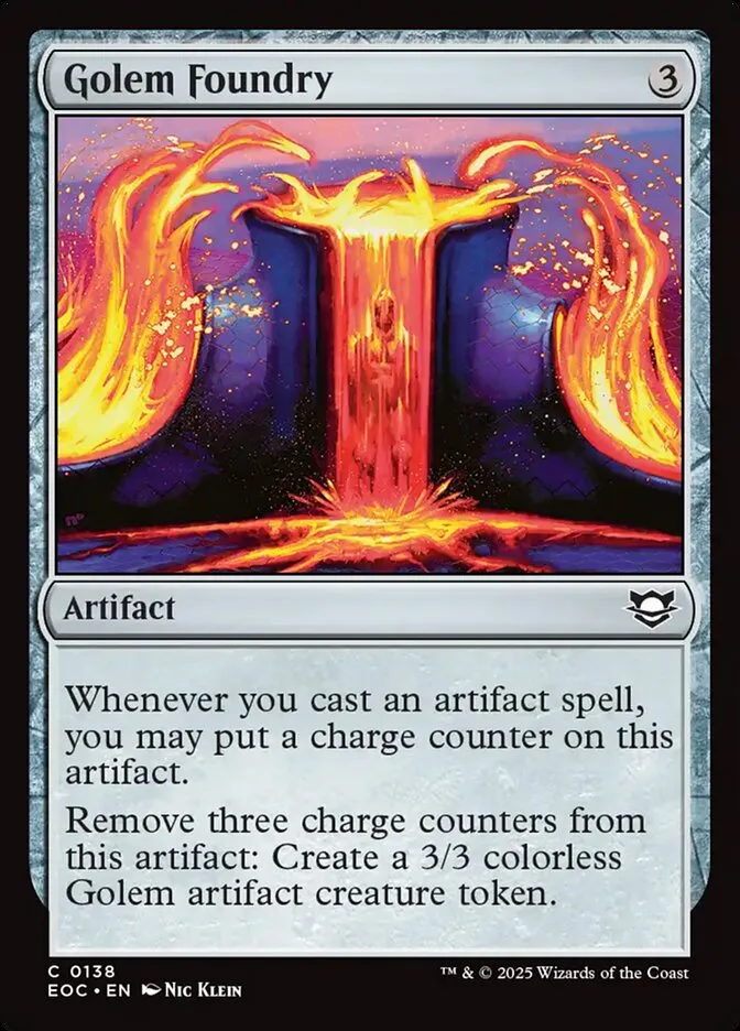 2025 Edge of Eternities Commander Golem Foundry #138 common card image