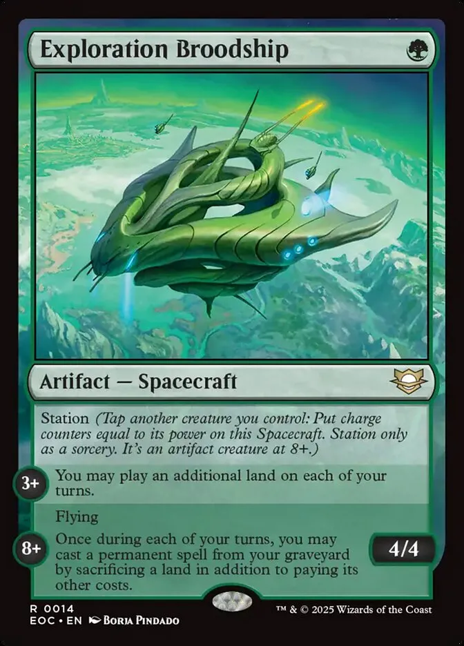 2025 Edge of Eternities Commander Exploration Broodship rare #14 rare card image
