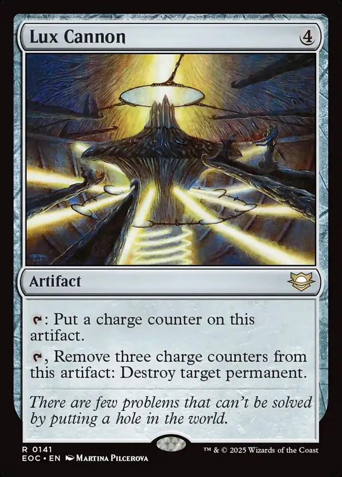 2025 Edge of Eternities Commander Lux Cannon #141 rare card image