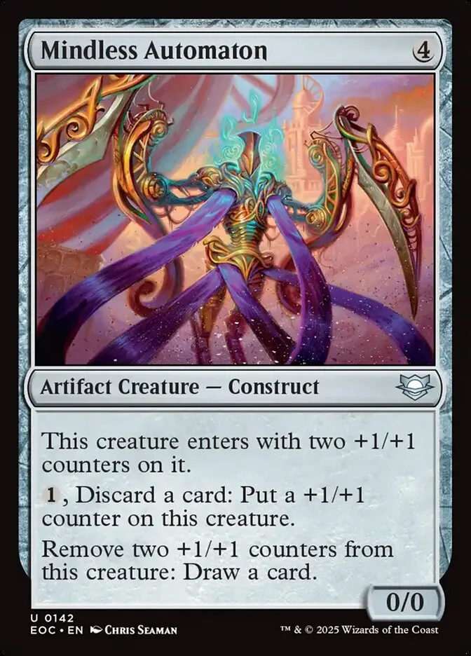 2025 Edge of Eternities Commander Mindless Automaton uncommon #142 uncommon card image