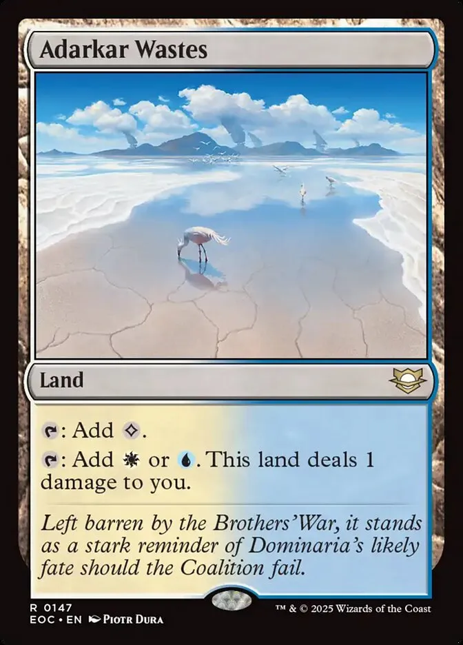 2025 Edge of Eternities Commander Adarkar Wastes #147 rare card image