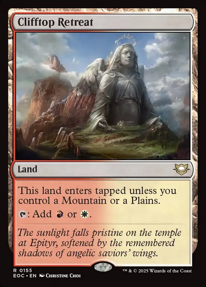 2025 Edge of Eternities Commander Clifftop Retreat #155 rare card image