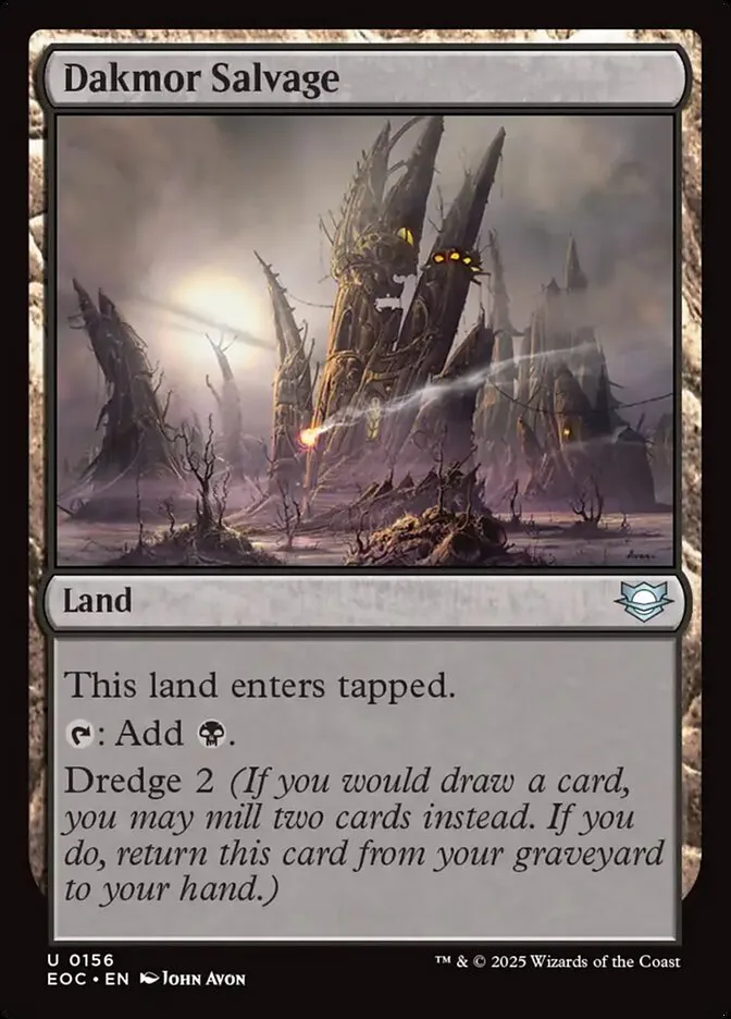 2025 Edge of Eternities Commander Dakmor Salvage uncommon #156 uncommon card image