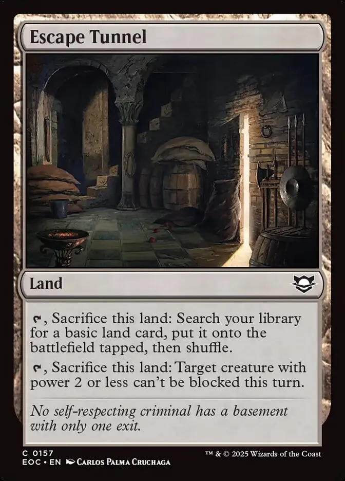 2025 Edge of Eternities Commander Escape Tunnel #157 common card image