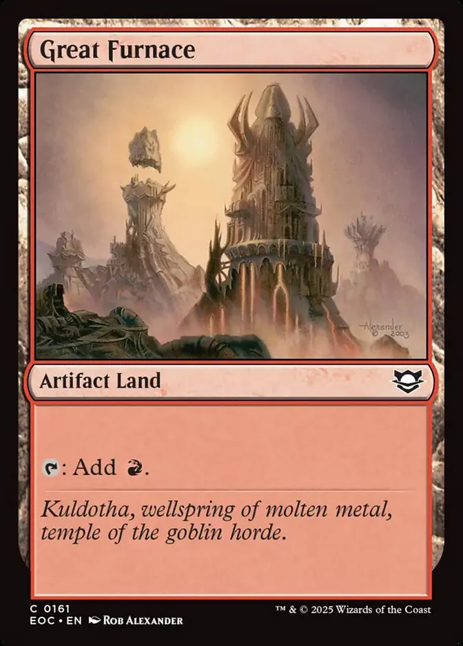 2025 Edge of Eternities Commander Great Furnace #161 common card image