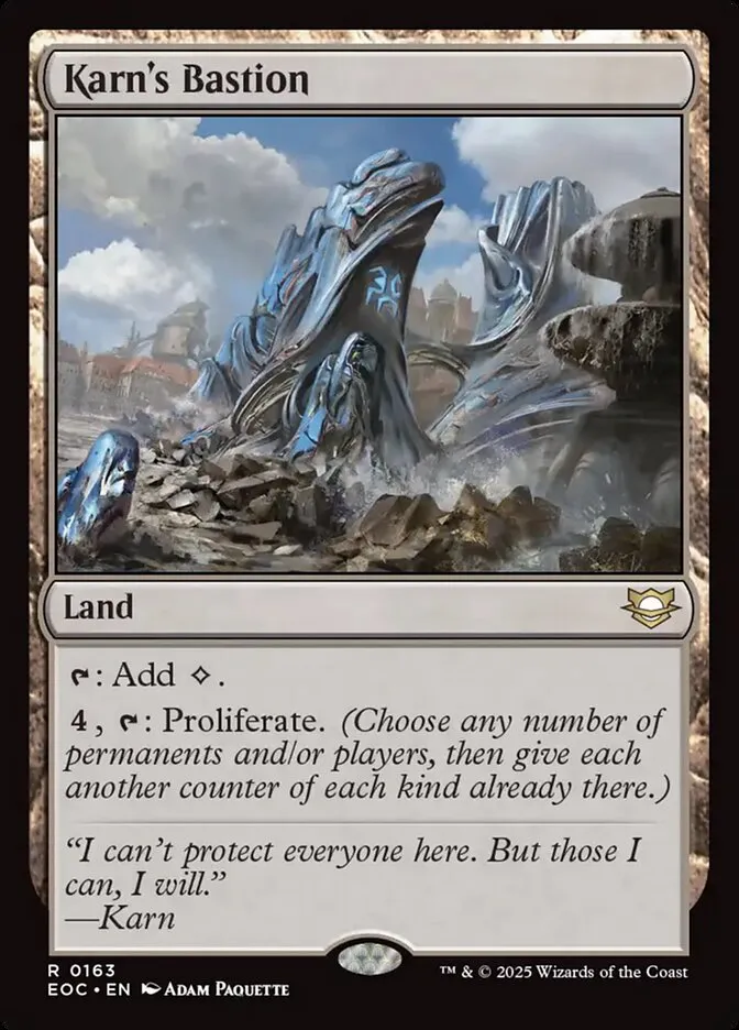 2025 Edge of Eternities Commander Karn's Bastion #163 rare card image