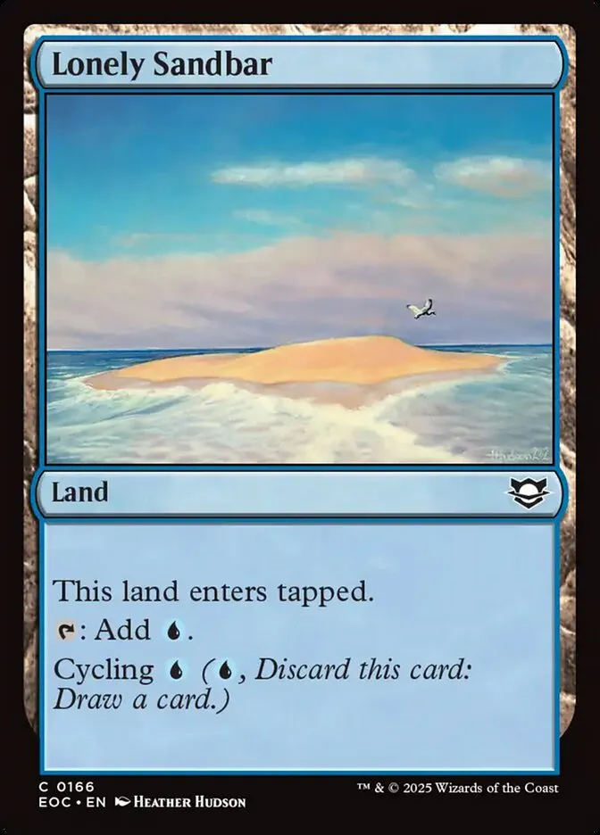 2025 Edge of Eternities Commander Lonely Sandbar #166 common card image