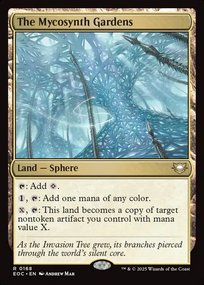2025 Edge of Eternities Commander The Mycosynth Gardens #168 rare card image