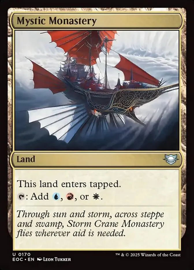 2025 Edge of Eternities Commander Mystic Monastery uncommon #170 uncommon card image