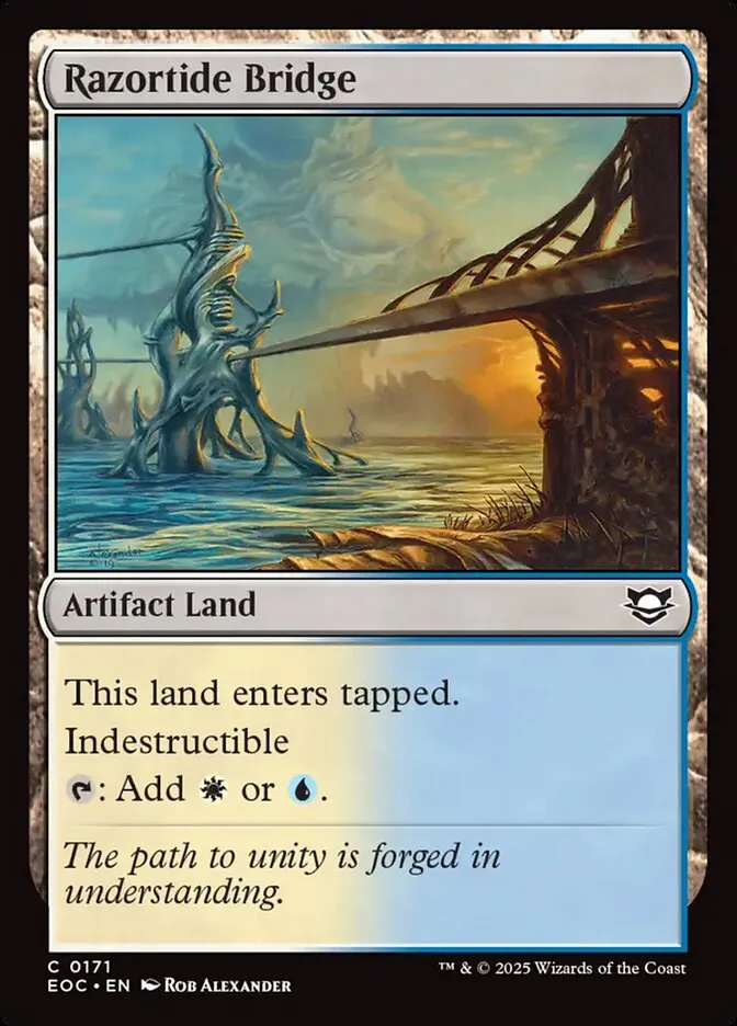 2025 Edge of Eternities Commander Razortide Bridge #171 common card image