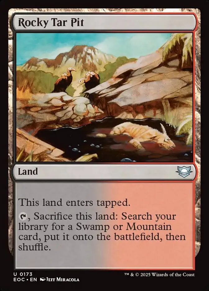 2025 Edge of Eternities Commander Rocky Tar Pit uncommon #173 uncommon card image