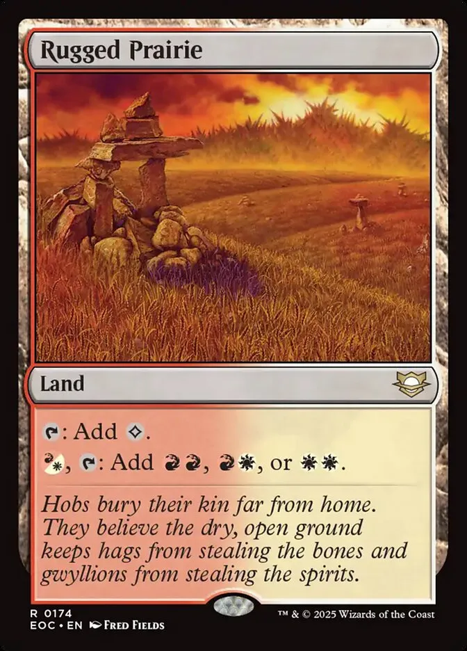 2025 Edge of Eternities Commander Rugged Prairie #174 rare card image