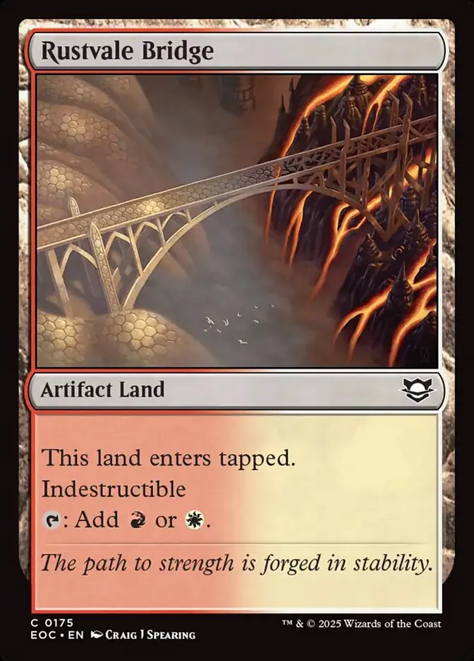 2025 Edge of Eternities Commander Rustvale Bridge common #175 common card image