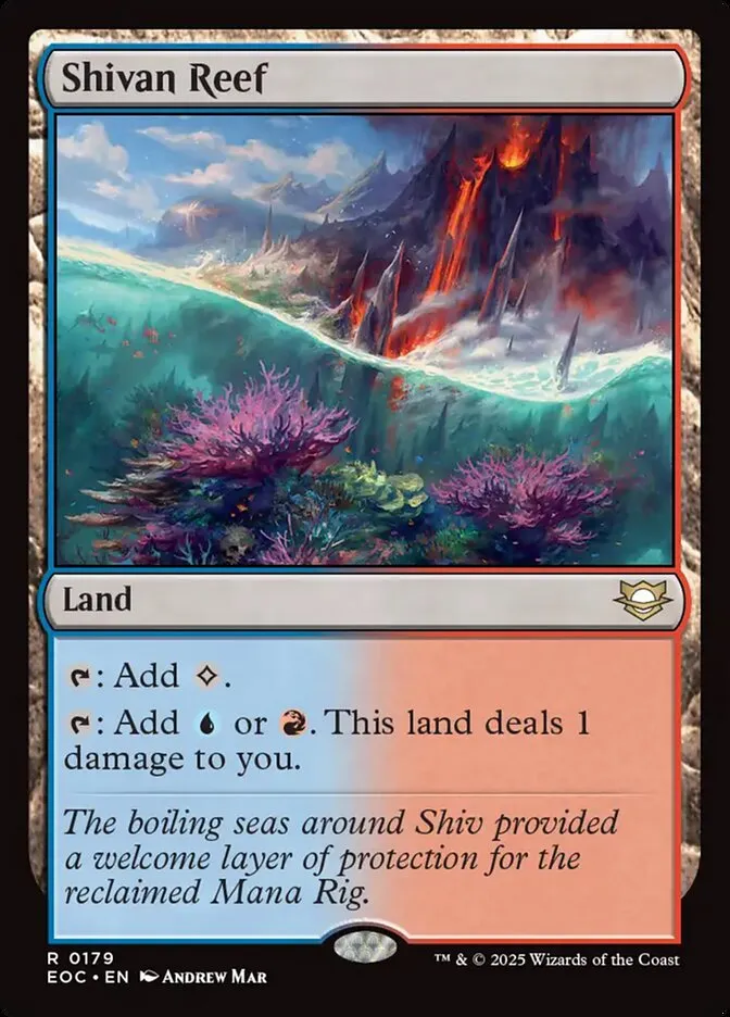 2025 Edge of Eternities Commander Shivan Reef #179 rare card image
