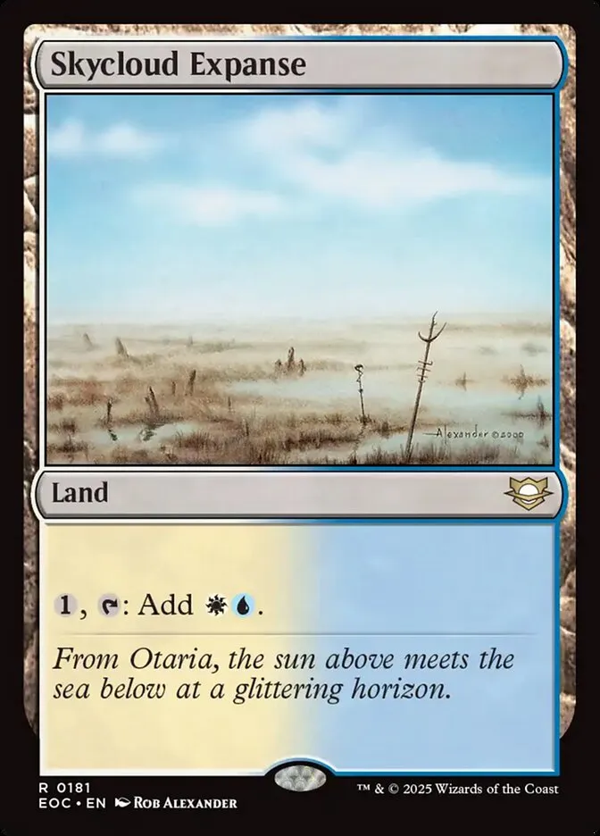 2025 Edge of Eternities Commander Skycloud Expanse #181 rare card image