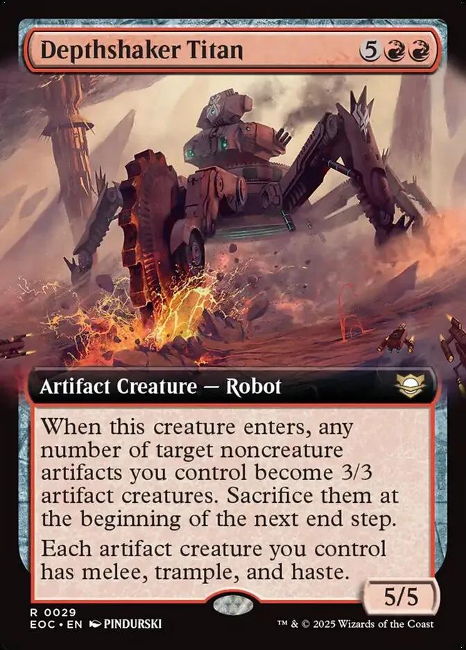 2025 Edge of Eternities Commander Depthshaker Titan rare #29 rare card image