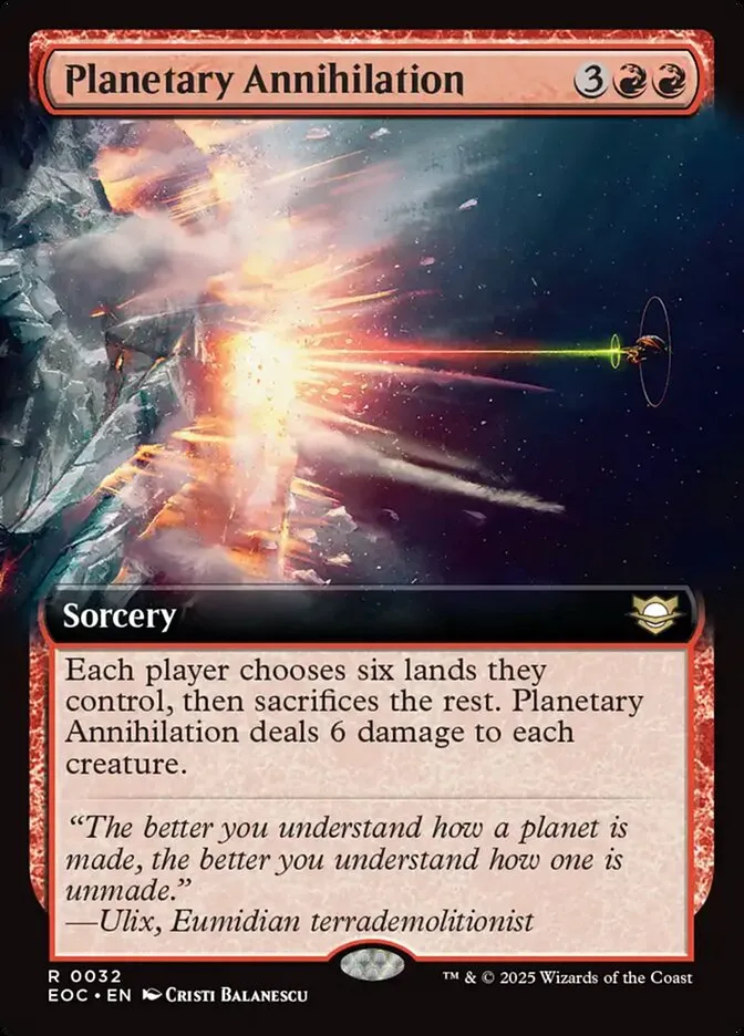 2025 Edge of Eternities Commander Planetary Annihilation rare #32 rare card image