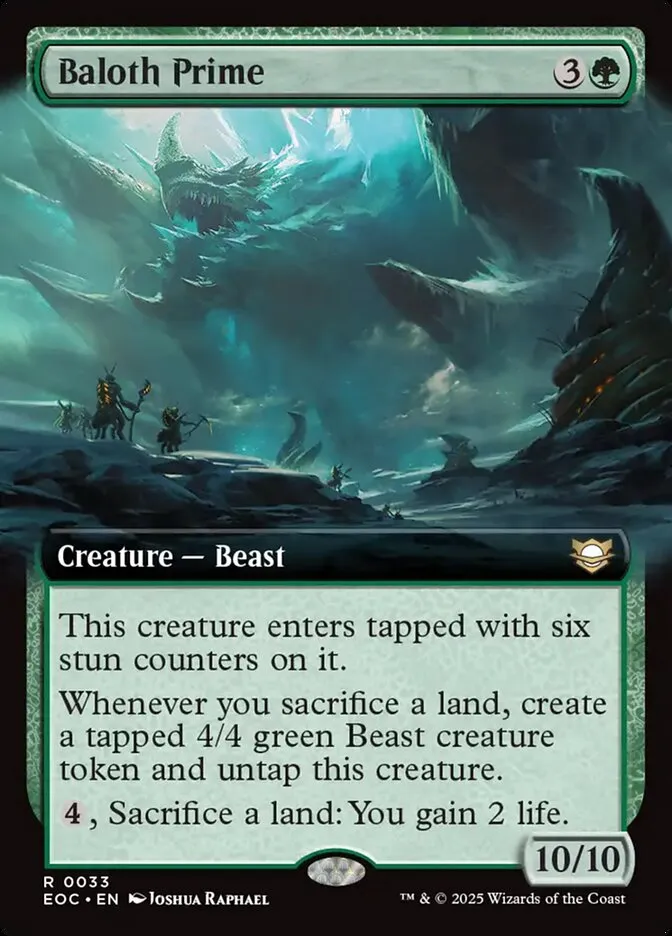 2025 Edge of Eternities Commander Baloth Prime rare #33 rare card image