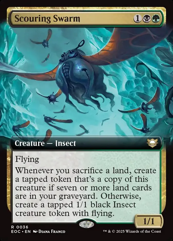2025 Edge of Eternities Commander Scouring Swarm rare #36 rare card image