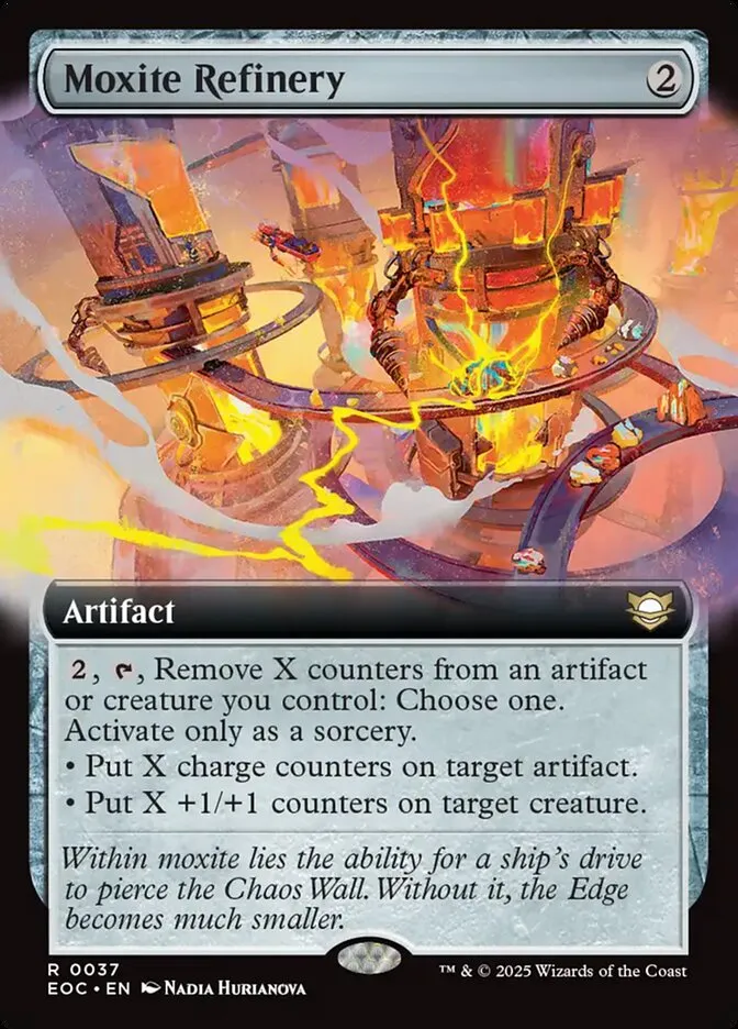 2025 Edge of Eternities Commander Moxite Refinery rare #37 rare card image