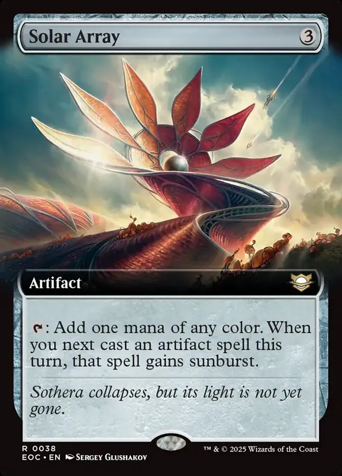 2025 Edge of Eternities Commander Solar Array rare #38 rare card image