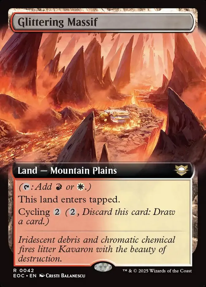 2025 Edge of Eternities Commander Glittering Massif rare #42 rare card image