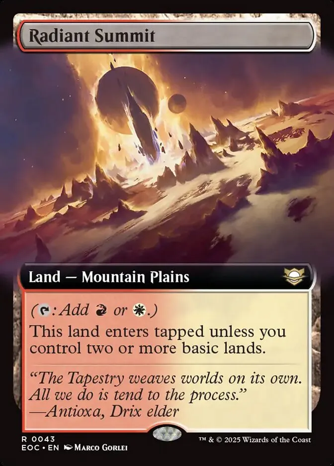 2025 Edge of Eternities Commander Radiant Summit rare #43 rare card image