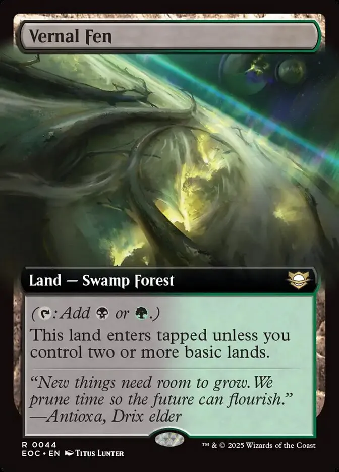 2025 Edge of Eternities Commander Vernal Fen rare #44 rare card image